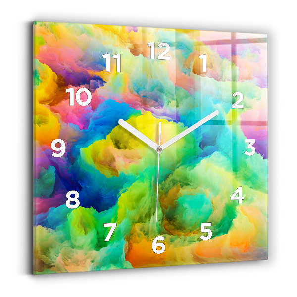 Négyzet alakú üvegóra 30x30 Fraktál textúra
