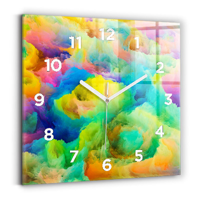 Négyzet alakú üvegóra 30x30 Fraktál textúra