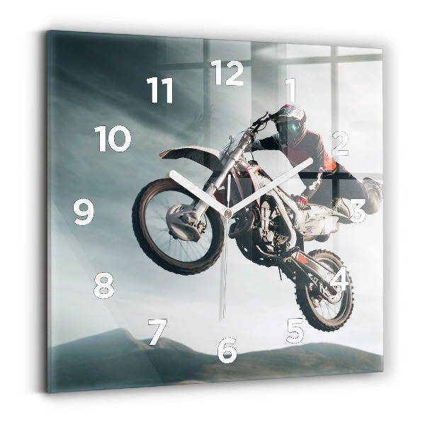 Szögletes üvegóra 30x30 Motoros stílusú adrenalin