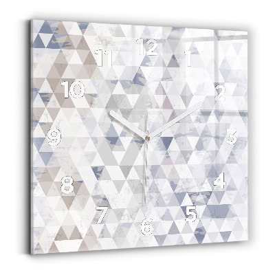 Négyzetes üvegóra 30x30 Geometriai minta