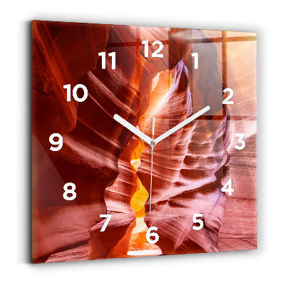 Négyzetes üvegóra 30x30 Homok kanyon