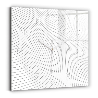 Négyzet alakú üvegóra 30x30 Absztrakt vonalak