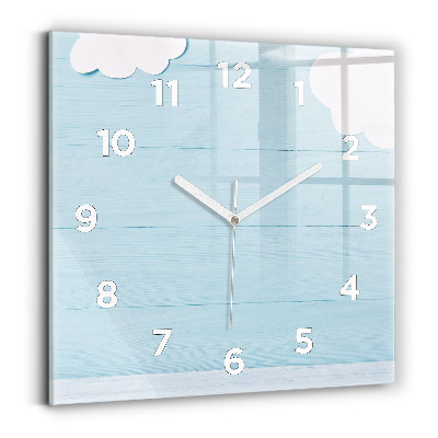 Szögletes üvegóra 30x30 Gyermek tábla