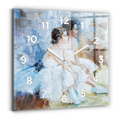 Szögletes fali üvegóra 30x30 Fiatal balerinák