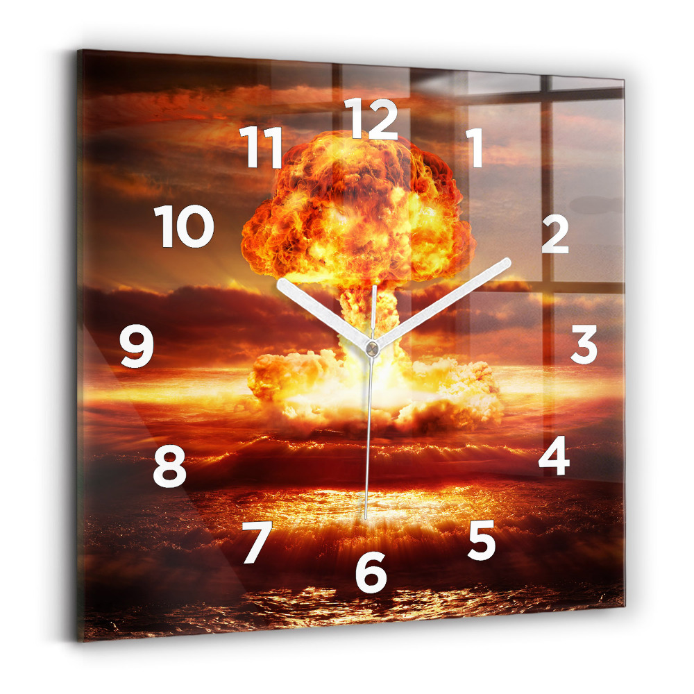 Szögletes üvegóra 30x30 Egy atombomba robbanása