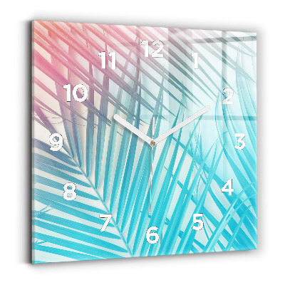 Négyzet alakú üvegóra 30x30 Trópusi pálmafa