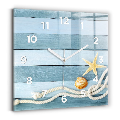 Négyzetes üvegóra 30x30 Csíkos deszkák és csokornyakkendő