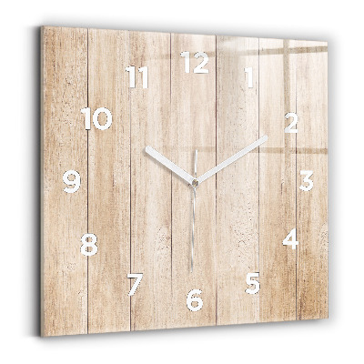 Négyzetes üvegóra 30x30 Fa textúra