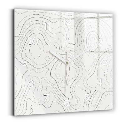 Négyzet alakú üvegóra 30x30 Absztrakciós foltok