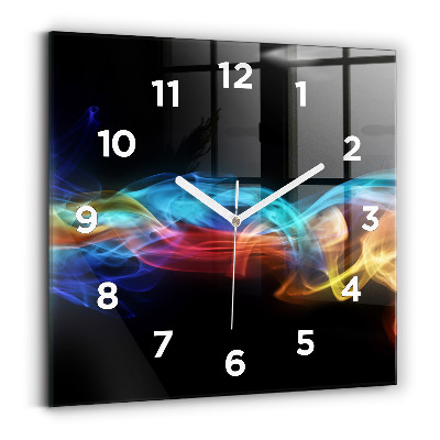 Négyzet alakú üvegóra 30x30 Absztrakt színes vonalak