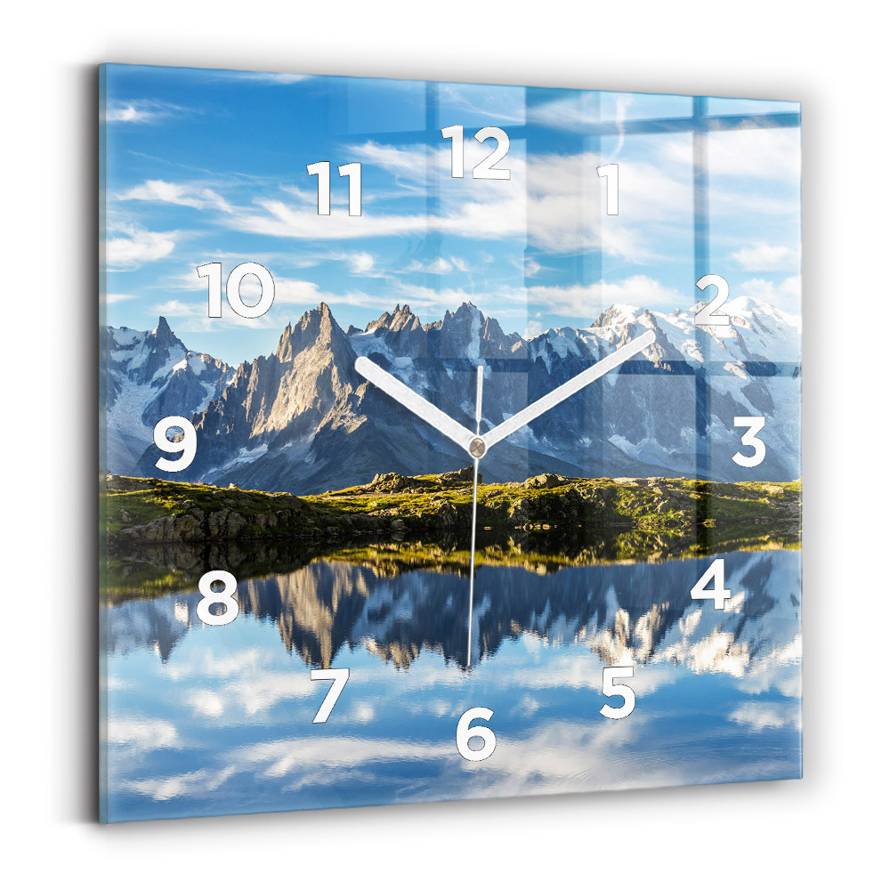 Szögletes üvegóra 30x30 Chamonix-völgy, francia Alpok