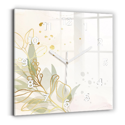 Négyzetes üvegóra 30x30 Pasztell absztrakció