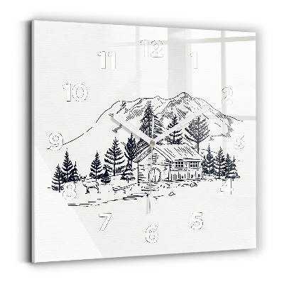 Négyzet alakú üvegóra 30x30 Rajzfilm város