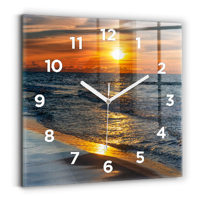 Szögletes fali üvegóra 30x30 Władysławowo Balti-tenger