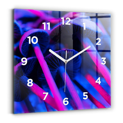 Szögletes fali üvegóra 30x30 Varázslatos színes gombák