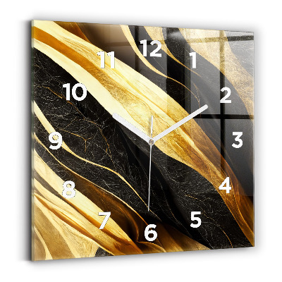 Szögletes üvegóra 30x30 Elegáns absztrakció