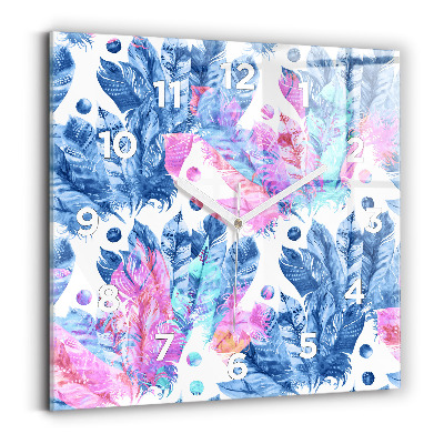 Négyzetes üvegóra 30x30 Színes tollak