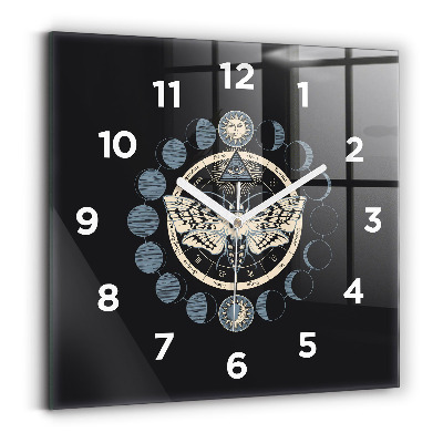 Szögletes fali üvegóra 30x30 Holdfázisok