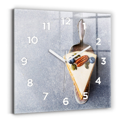 Négyzetes üvegóra 30x30 Egy szelet tortát