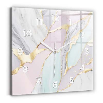 Négyzet alakú üvegóra 30x30 Márvány minta