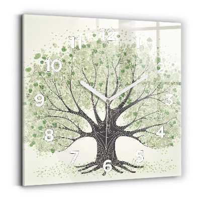 Szögletes fali üvegóra 30x30 Nagy természet fa