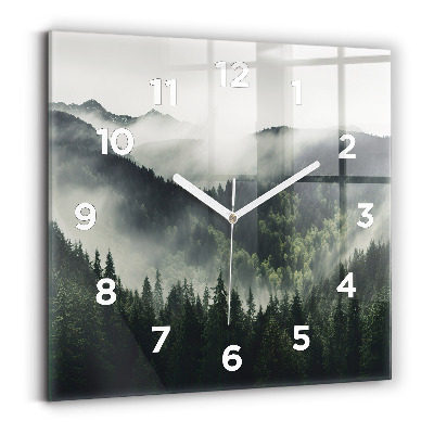 Szögletes fali üvegóra 30x30 Erdei táj