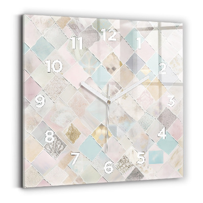 Négyzetes üvegóra 30x30 Színes csempe