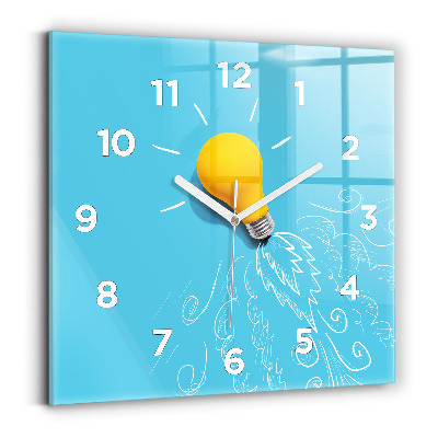 Szögletes fali üvegóra 30x30 Izzórajz