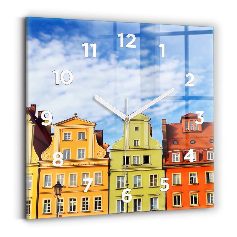 Szögletes üvegóra 30x30 Wrocław - Óváros