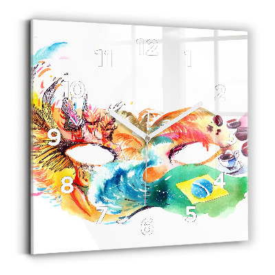 Szögletes fali üvegóra 30x30 Kultúra - brazil zászló