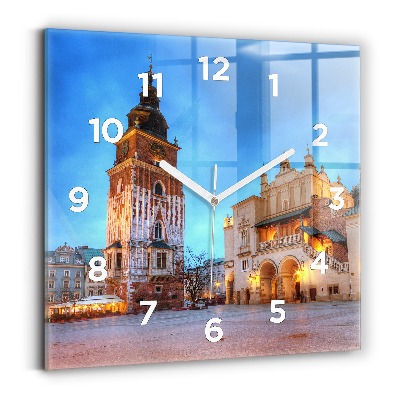 Négyzet alakú üvegóra 30x30 Krakkó fő piactere