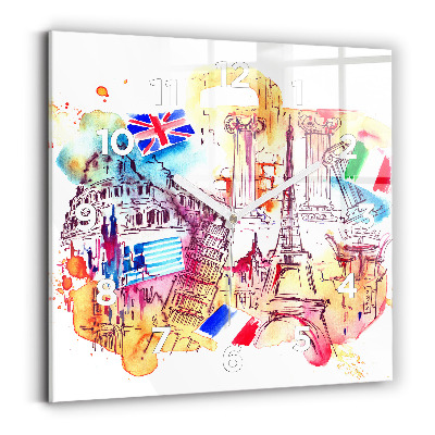 Négyzet alakú üvegóra 30x30 A világ vonzó országai