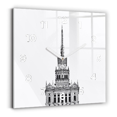 Szögletes üvegóra 30x30 Kultúra és Tudomány Palotája