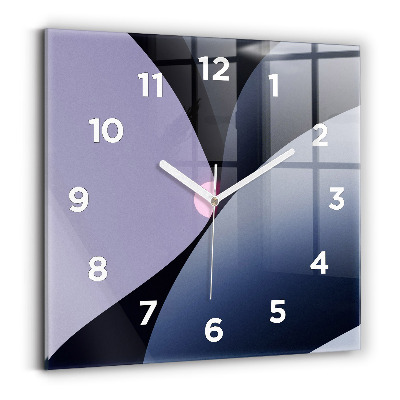 Négyzet alakú üvegóra 30x30 Nap absztrakció