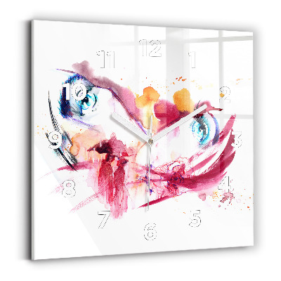 Négyzetes üvegóra 30x30 Romantikus pár