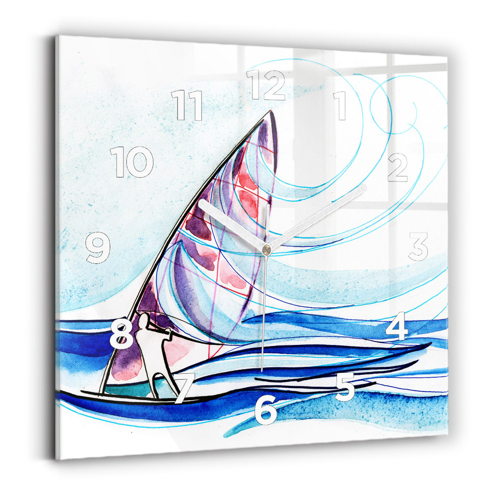 Szögletes fali üvegóra 30x30 Szörfdeszka