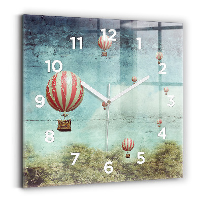 Négyzetes üvegóra 30x30 Festett léggömbök