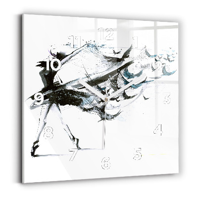 Szögletes üvegóra 30x30 Balettet táncoló nő