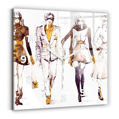 Szögletes fali üvegóra 30x30 Nő és férfi