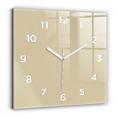 Szögletes fali üvegóra 30x30 Bézs