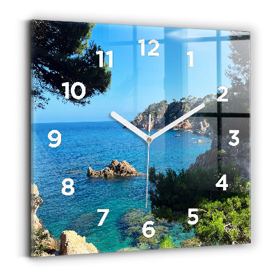 Szögletes üvegóra 30x30 Costa Brava tengerpart