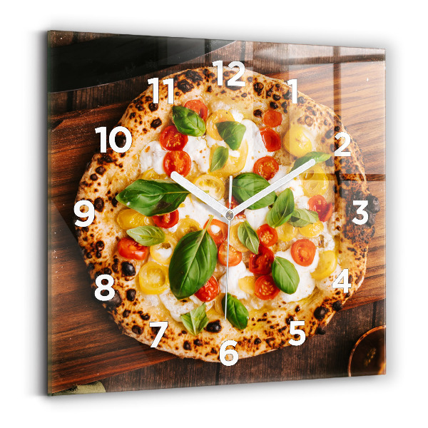 Szögletes üvegóra 30x30 Olasz pizza