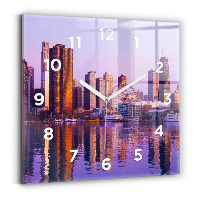 Négyzet alakú üvegóra 30x30 Kilátás az USA felhőkarcolóira