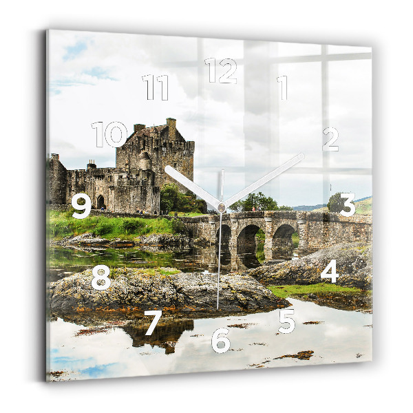 Négyzetes üvegóra 30x30 Eilean Donan kastély Skóciában