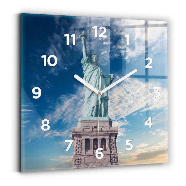 Szögletes üvegóra 30x30 New York-i Szabadság-szobor