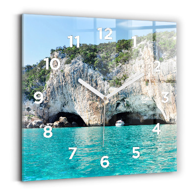 Négyzetes üvegóra 30x30 Víz alatti barlang