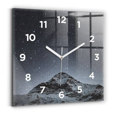 Szögletes fali üvegóra 30x30 Hegy a csillagok alatt