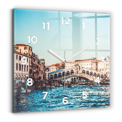Szögletes üvegóra 30x30 Rialto híd Velencében