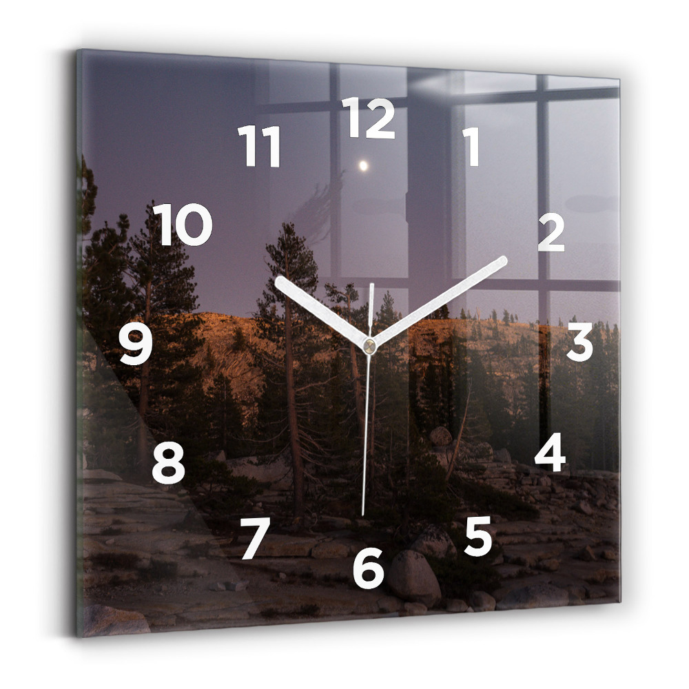 Szögletes üvegóra 30x30 Yosemite sziklás útja