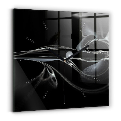 Szögletes fali üvegóra 30x30 Absztrakt füst